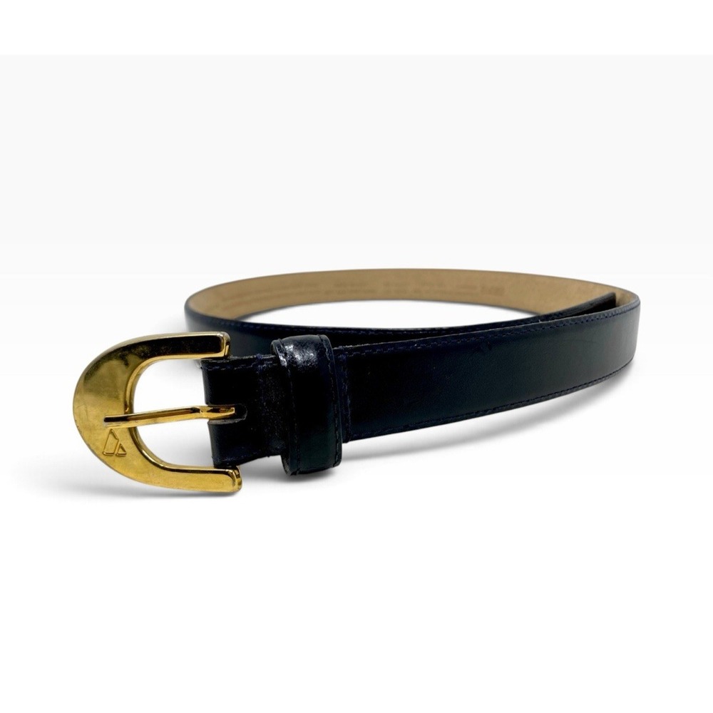 Vintage 1990 Liz Claiborne Genuine Bonded Leather Black Belt Size Large 24082